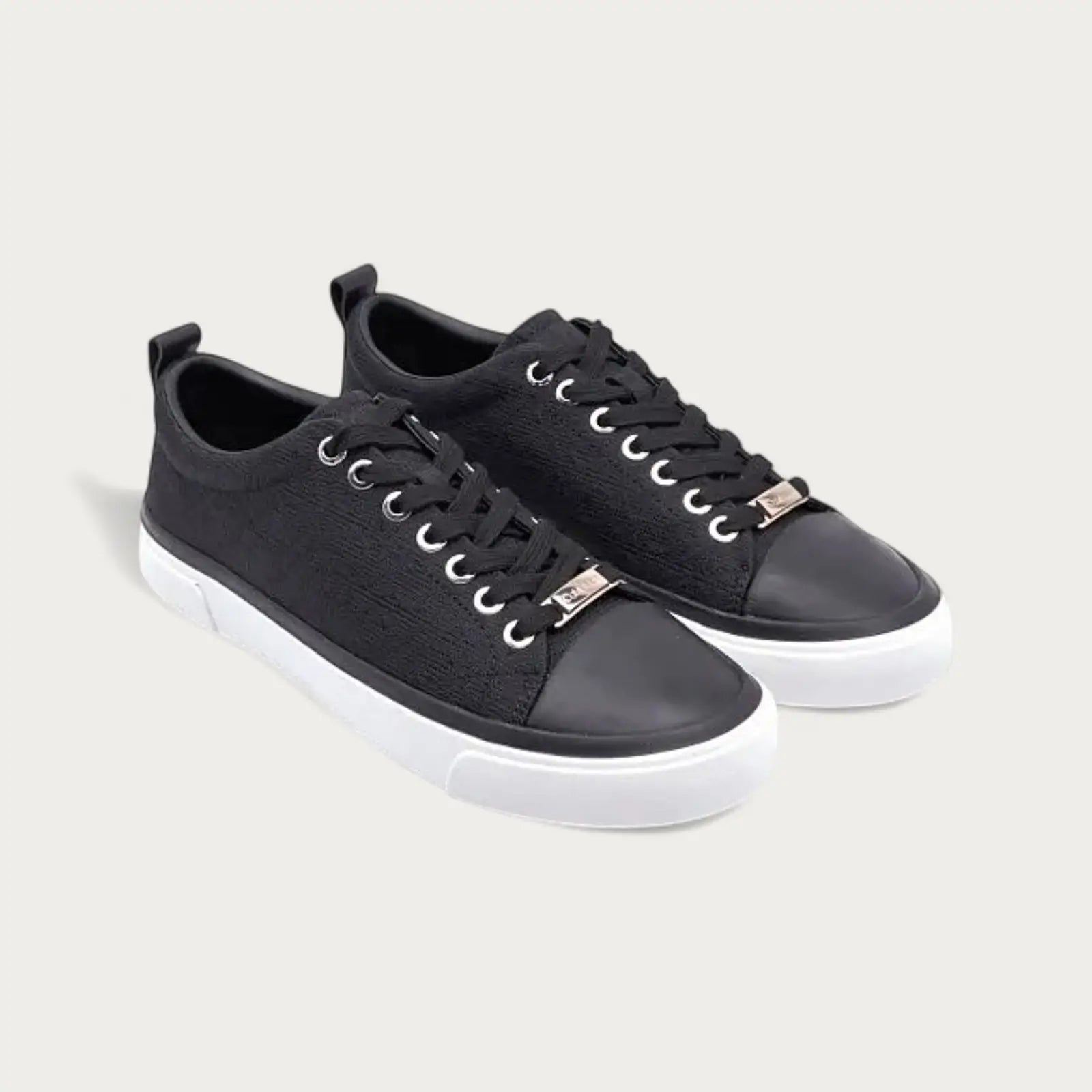 Calvin Klein Vulcanised Lace Up Black Sneaker