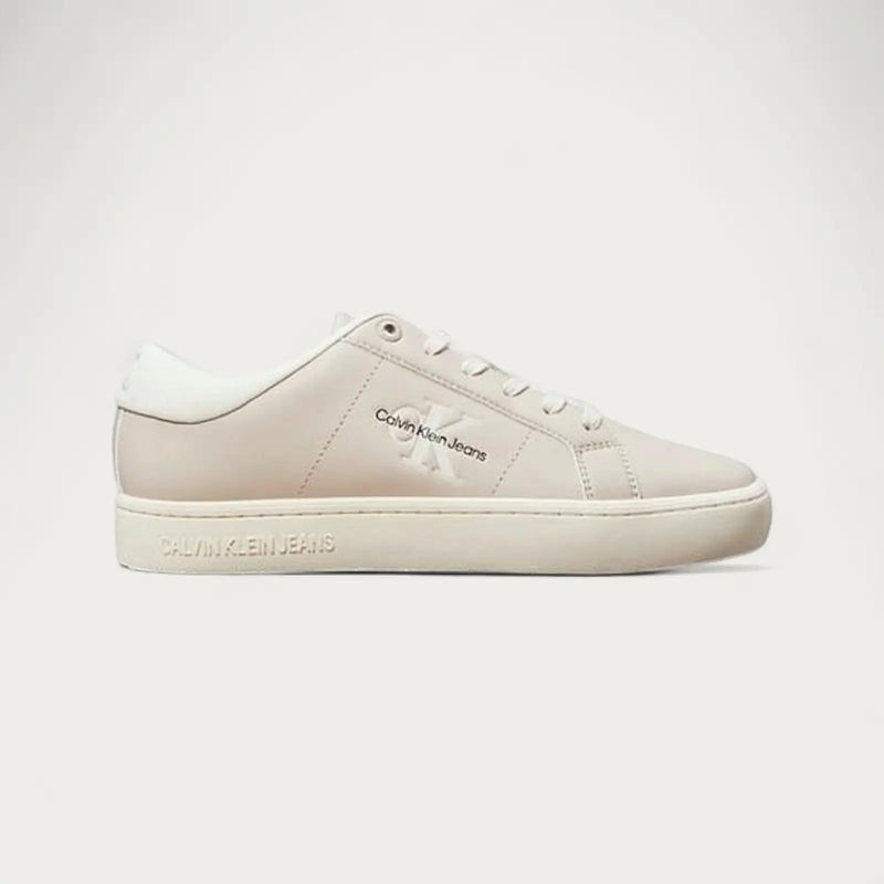 Calvin Klein Chunky Cupsole Eggshell Creamy White Leather